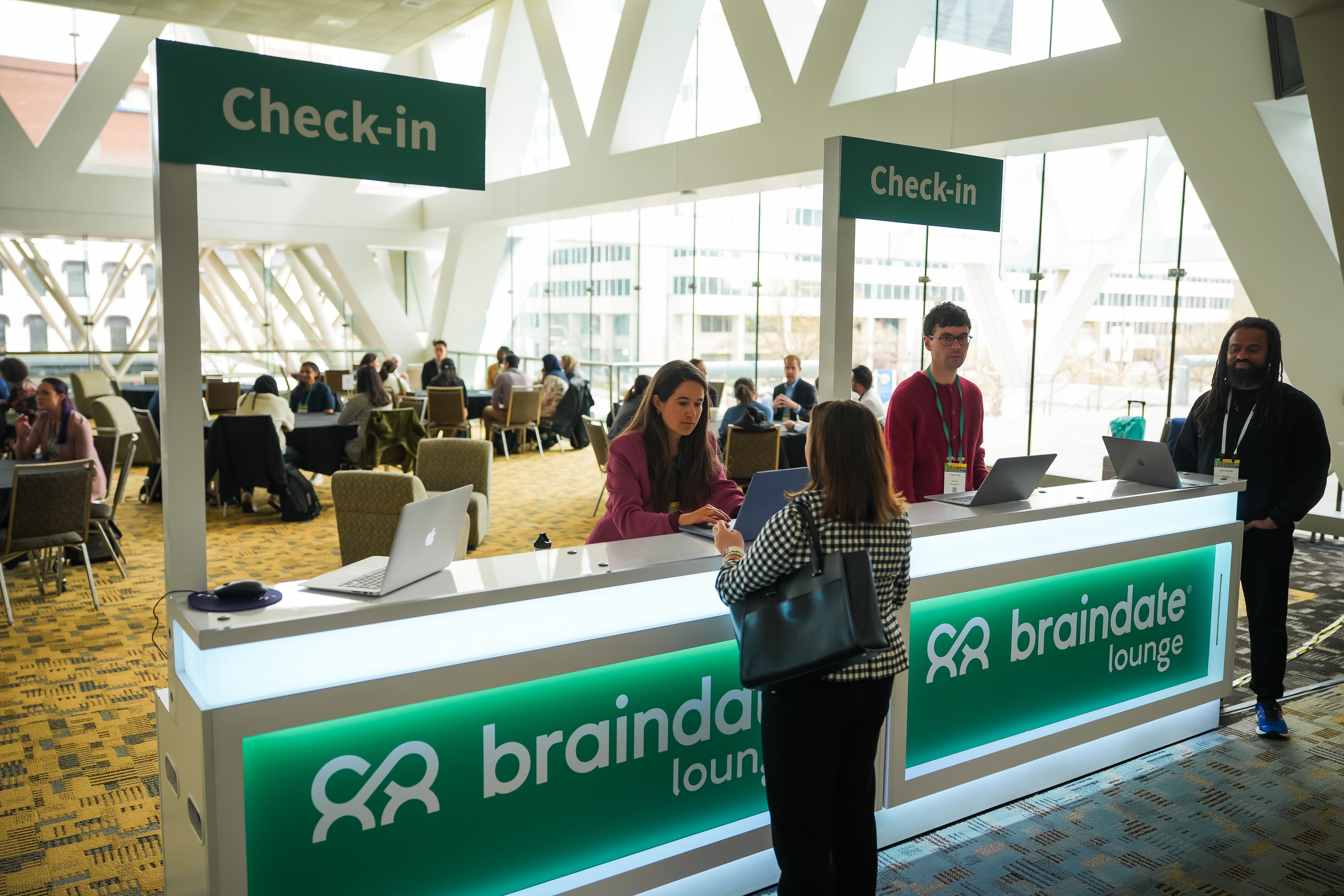 Braindate Check in desk